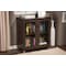 Baxton Studio Zentra ModernDark Brown Sideboard Storage Cabinet with Glass Doors 119-6494 - alternate 2